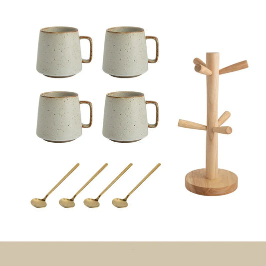 Japanese wabi-sabi stoneware mug
